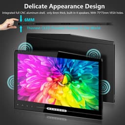Draagbare Monitor 13,3 Inch QHD OLED Touchscreen - 2560 x 1440 Resolutie - 1 ms Reactietijd - IPS - Voor Laptop Smartphone Game Consoles — thumbnail 4
