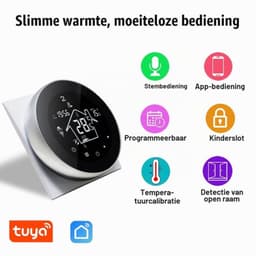 Vloerverwarming Thermostaat WiFi voor Water verwarming/Gas Boiler 3A, Slimme Kamerthermostaat Programmeerbare Compatibel met, APP & Spraakbesturing WLAN — thumbnail 5