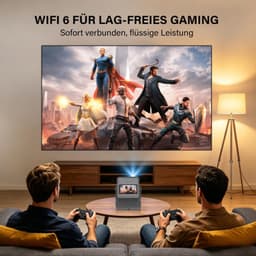 Beamer Smart Met Touchscreen - 1100 ANSI Lumen - Native 1080p Full HD - Grijs - Voor Thuisbioscoop En Outdoor — thumbnail 4