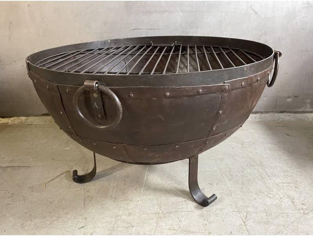 Barbecue met grillrooster  Ø100  - retro - trendy — afbeelding 1