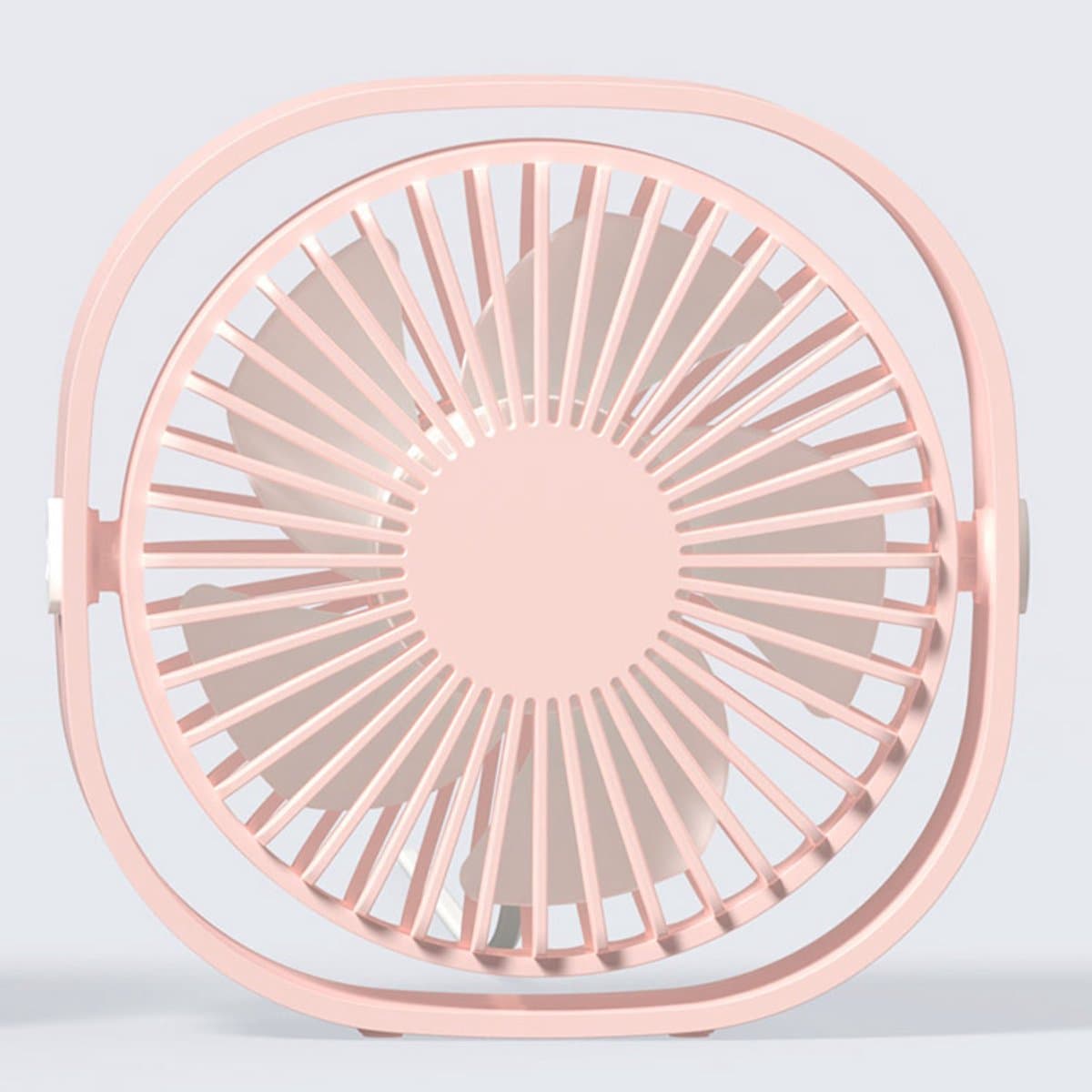 USB Tafelventilator - USB Ventilator - Mini Ventilator - Compact - 3 Windstanden - Roze — afbeelding 1