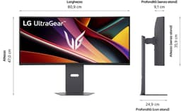 LG UltraWide 34G600A-B Curved Gaming Monitor - 34 inch - 160Hz - 1ms - UltraWide QHD (3440x1440) - HDR10 - FreeSync Premium - Ingebouwde Luidsprekers — thumbnail 4