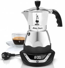 Bialetti Easy Timer Moka espressomaker - Percolator - 3 kops - Elektrisch - Aluminium — thumbnail 1