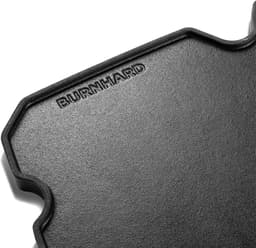 Gietijzeren omkeerbare BURNHARD® bakplaat, geëmailleerd, optimale warmteverdeling, vetafvoer, voor gasbarbecues, compatibel met EARL, FRED, WAYNE – BBQ grillplaat — thumbnail 5