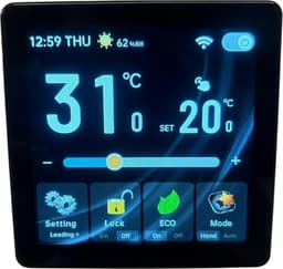 Inbouw thermostaat | Wifi touchscreen Tuya Smart Life | 230V 4-draads 3A | Zwart — thumbnail 5
