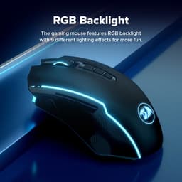 Redragon M910-KS RANGER LITE RGB 2.4G Wireless/Wired Double Modes Gaming Muis 8000 DPI met Rapid Fire knoppen - Zwart — thumbnail 2