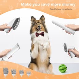 Huisdier verzorgingsset - 2,3L vacuüm stofzuiger voor honden en katten met 5 gereedschappen — thumbnail 4