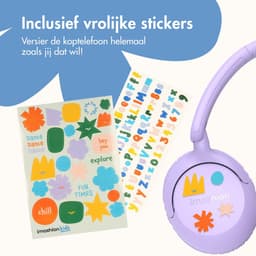 imoshion Kinder Koptelefoon met Draad - Met Decibelbegrenzer en Stickervellen - Koptelefoon Kinderen met AUX Kabel — thumbnail 2