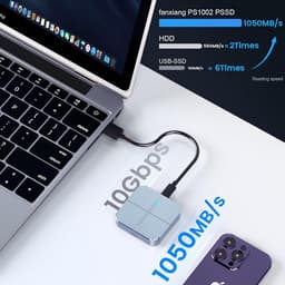 Snelle 500GB Externe SSD Harde Schijf USB-C 3.2 Gen 2 tot 1050 MB/s — thumbnail 3