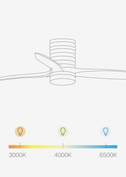 Plafondventilator met Verlichting en Afstandsbediening, Ø 132 cm, 40 W, 6 Snelheden — thumbnail 2