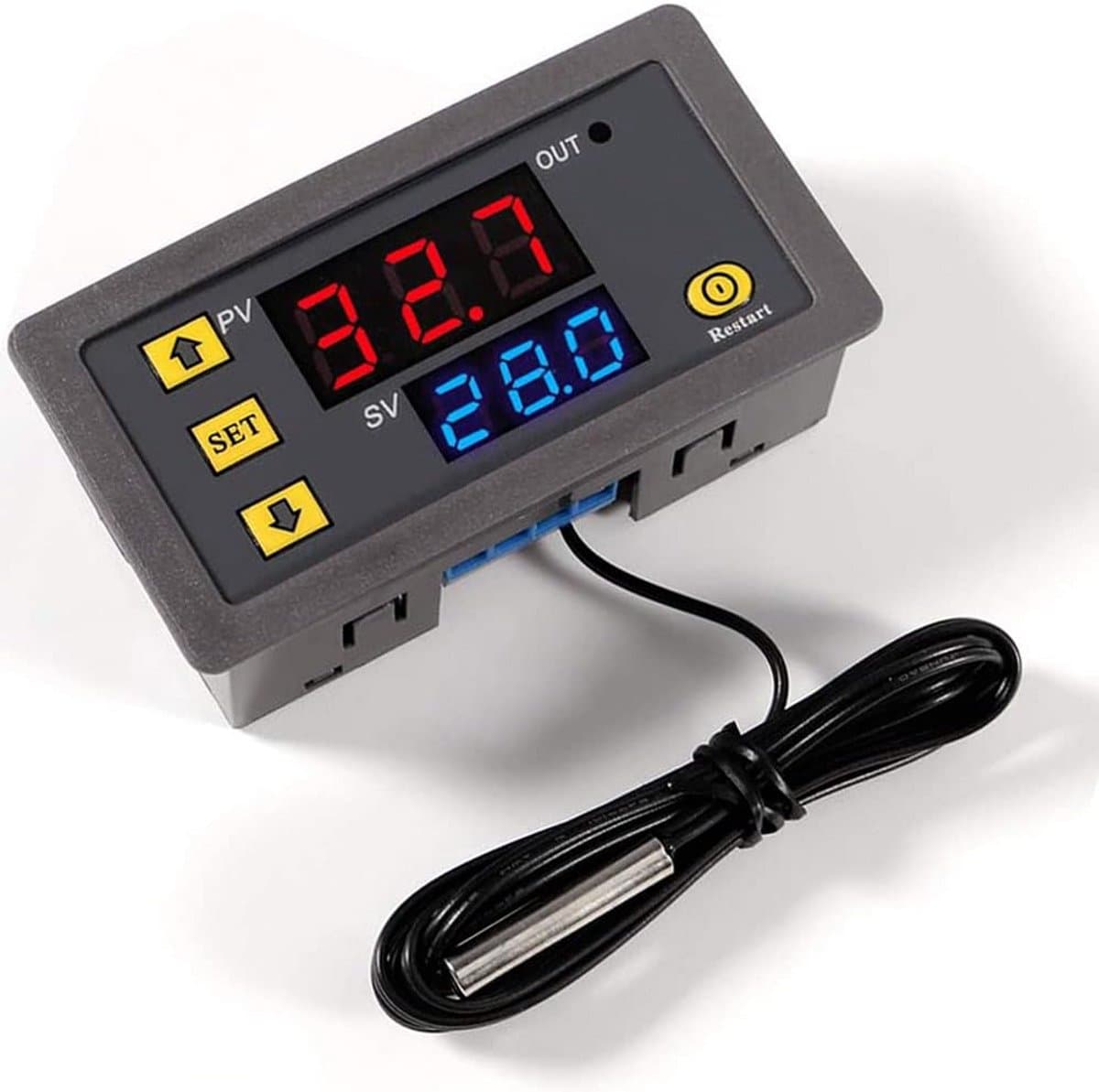 Digitale Temperatuurregelaar met Waterdichte Sonde - Verwarming en Koeling Thermostaat Schakelaar -50℃ tot 110℃ — afbeelding 1