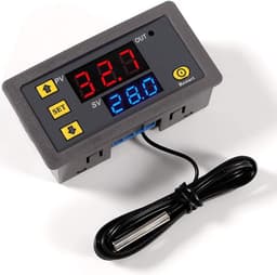 Digitale Temperatuurregelaar met Waterdichte Sonde - Verwarming en Koeling Thermostaat Schakelaar -50℃ tot 110℃ — thumbnail 1
