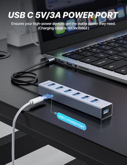 USB Hub met 7 Poorten voor Snelle Dataoverdracht — thumbnail 2