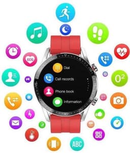 Belesy® Contact - Smartwatch Dames – Smartwatch Heren - Horloge – Stappenteller - Bloeddruk - 1.3 inch - Kleurenscherm - Full Touch - Bluetooth Bellen - Zilver - Staal - Moederdag — thumbnail 5