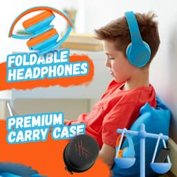 PowerLocus P2 draadloze Over-Ear Koptelefoon Inklapbaar koptelefoon voor kinderen - veilig volume van 85 dB- Bluetooth Hoofdtelefoon - Met microfoon — thumbnail 5