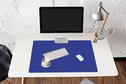 Muismat - Muismat xxl - Mousepad - Muismat blauw - Blauw - Effen - Muismat xl - Gaming muismat - 90x60 cm - Bureau onderlegger - Bureaumat - Muismat xxl blauw - Muismatten — thumbnail 4