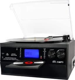 DailySupplies® Platenspeler Bluetooth met Speakers - CD Speler - LPS Vinyl - Retro - Zwart — thumbnail 3