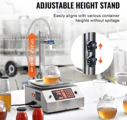 VEVOR Vloeistofvulmachine, 30-15000 G Weegcapaciteit, Automatische Flessenvulmachine, Bottelmachine, Digitale Bediening voor Melk, Water, Olie, Wijn, Dranken, Wasmiddelen, Shampoo (Enkel — thumbnail 3