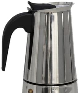 Gerimport Espresso koffiemaker - voor 4 kopjes - Percolator - RVS - zilver - 16 cm - Mokkakan — thumbnail 3