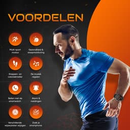 Xelar Ultra - Outdoor Heren Smartwatch - Hartslagmeter - Stappenteller - Slaapmonitor - Multisport - IP67 Waterdicht - Geschikt voor alle Smartphones - Zwart — thumbnail 2