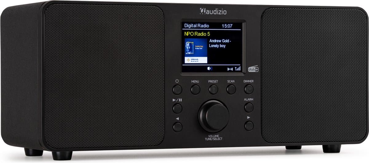 DAB radio met Bluetooth - Audizio Genua - DAB+ radio, FM radio - Auto scan - Zwart — afbeelding 1