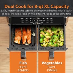 Instinct® Airfryer XXL - 8 Kookinstellingen, Anti aanbak laag, Vaatwasmachinebestendige Mand, Auto Uitschakeling, 1700W - 8L — thumbnail 2