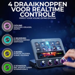 Movatrix Stream Dock N4 Pro – Stream Deck & Macro Keyboard – Programmeerbare Streaming Controller voor OBS, Twitch, YouTube & Editing – USB RGB Macro Pad — thumbnail 3