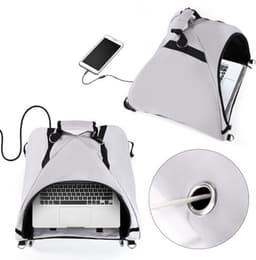 Laptoptent, laptopzonnescherm, waterdicht doek, computerscherm, privacyscherm voor buitengebruik, bescherming tegen schittering en warmte, omvormbare tas voor buiten, grijs — thumbnail 2