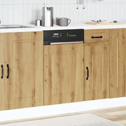 Vaatwasserpaneel - Frontplaat Keuken - Keuken Integratie - Robuust Houtmateriaal - 45 x 1.5 x 67 cm - Eiken Ambachtelijk — thumbnail 3