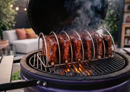 Keij Kamado BBQ Sparerib Rek Large - RVS - voor 6 spareribs — thumbnail 2