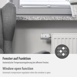 Radiator Thermostaat - Slimme Radiatorknop - Energie Besparen - Individuele Verwarmingsregeling - 5-30°C - Wit — thumbnail 5