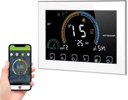 Slimme Thermostaat - Verwarming Regelaar - Energie Besparen - App Bediening - 4.8 Inch LCD - Wit — thumbnail 1