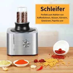 Scaleunion - 1100W Keukenmachine/Keukenrobot YYFP405 – Keukenmixer 3,2L + 1,5L – 3 Snelheden : dark grey — thumbnail 4