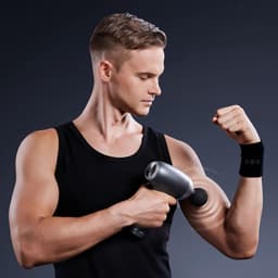 Massagepistool - Spierontspanner - Spierherstel - Snoerloos Ontwerp - 11.9*5.45*20.35cm - Lichtgrijs — thumbnail 5
