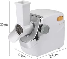Elektrische Kaasrasp - Voedselbereider Versnipperaar - Snel Ingrediënten Snijden - 3 Messen Vaten - 38 kg - Zilver — thumbnail 5