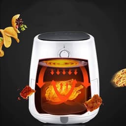 Airfryer Oven - Kleine Frituurpan - Gezond Koken - 80% Minder Vet - 1300W Vermogen - Wit — thumbnail 2