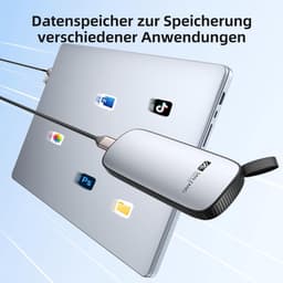 Externe SSD - Draagbare Harde Schijf - Snelle Data Opslag - Aluminium Behuizing - 11.2 x 4.5 x 1.3 cm — thumbnail 4