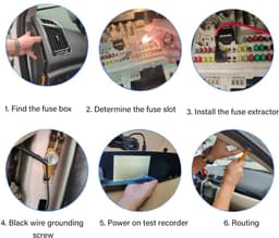 ONF3 - Dash Cam Hardwire Kit - Mini USB Voeding Adapter - Compact formaat - Auto Camera - Betrouwbare voeding - Geschikt voor voertuigen - Zwart — thumbnail 2