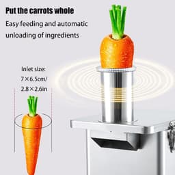 Elektrische Groentehakker - Voedselprocessor Snijder - Snel Ingrediënten Snijden - Krachtige 250W Motor - 38x26x45 cm - Zilver — thumbnail 2