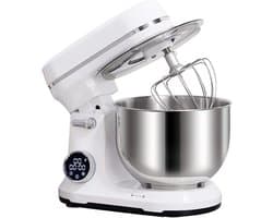 Keukenmixer - Standmixer Keukenmachine - Bakken en Koken - Planetaire Roerder - 5.5L Kom - Wit