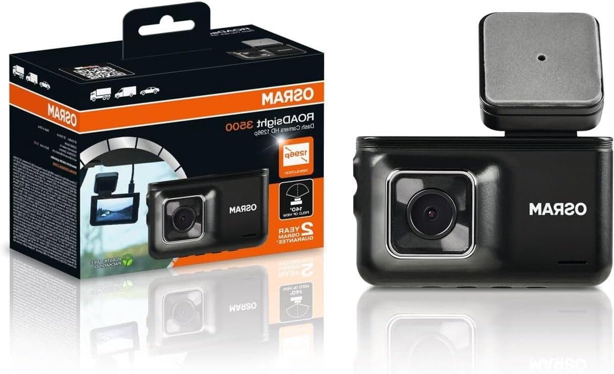 Dashcam - Autocamera Rijcamera - Veiligheid Onderweg - 1296p HD Resolutie - 3 inch Scherm - Zwart — afbeelding 1
