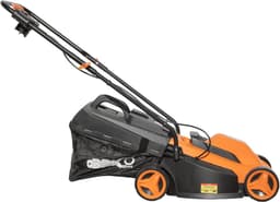 Elektrische grasmaaier - Snoer grasmaaier - Gazon onderhoud - 1200 Watt vermogen - 33 cm snijbreedte - Oranje en Zwart — thumbnail 2