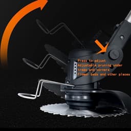 Kleine grasmaaier - Elektrische maaier - Tuinonderhoud - Draagbaar en flexibel - 1 batterij - Oranje — thumbnail 2