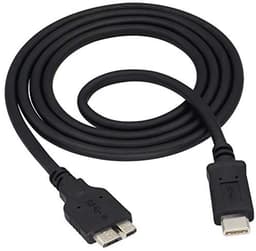 Datakabel - Type-C naar Micro B - Opslag Uitbreiden - 5Gbps Supersnel - 1 Meter - Zwart — thumbnail 1