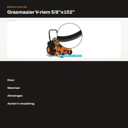 Dailygoods- V-riem 5/8''x152'' - Compatibel met Scag/Husqvarna - Duurzaam materiaal - Slijtvast - Stabiliteit - Verbeterde werking - Grasmaaierriem — thumbnail 3