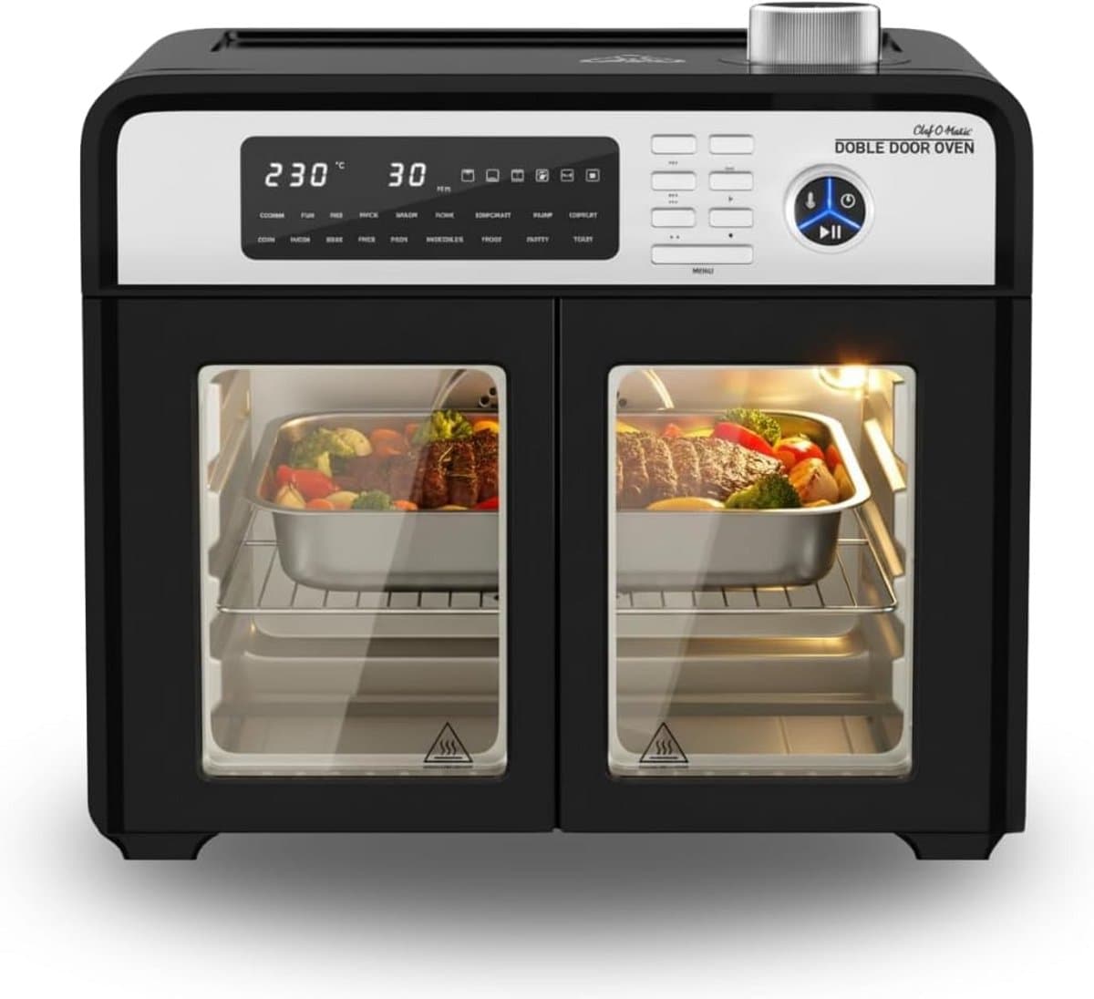 Multifunctionele Oven - Aanrechtoven Airfryer - Veelzijdig Koken - Dubbele Deur - 28 Liter - Zwart — afbeelding 1