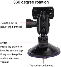 Store_7 - Camera Zuignapbevestiging - Dashcam Zuignapbevestiging - 360 Graden Verstelbaar - 65 Mm - Sterke Zuigkracht - Ondersteuning voor Rijrecor... — thumbnail 2