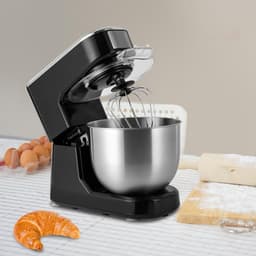 Keukenmachine - Mixer - Bakken en Koken - Krachtige 1000W Motor - 5 Liter Kom - Zwart Zilver — thumbnail 5