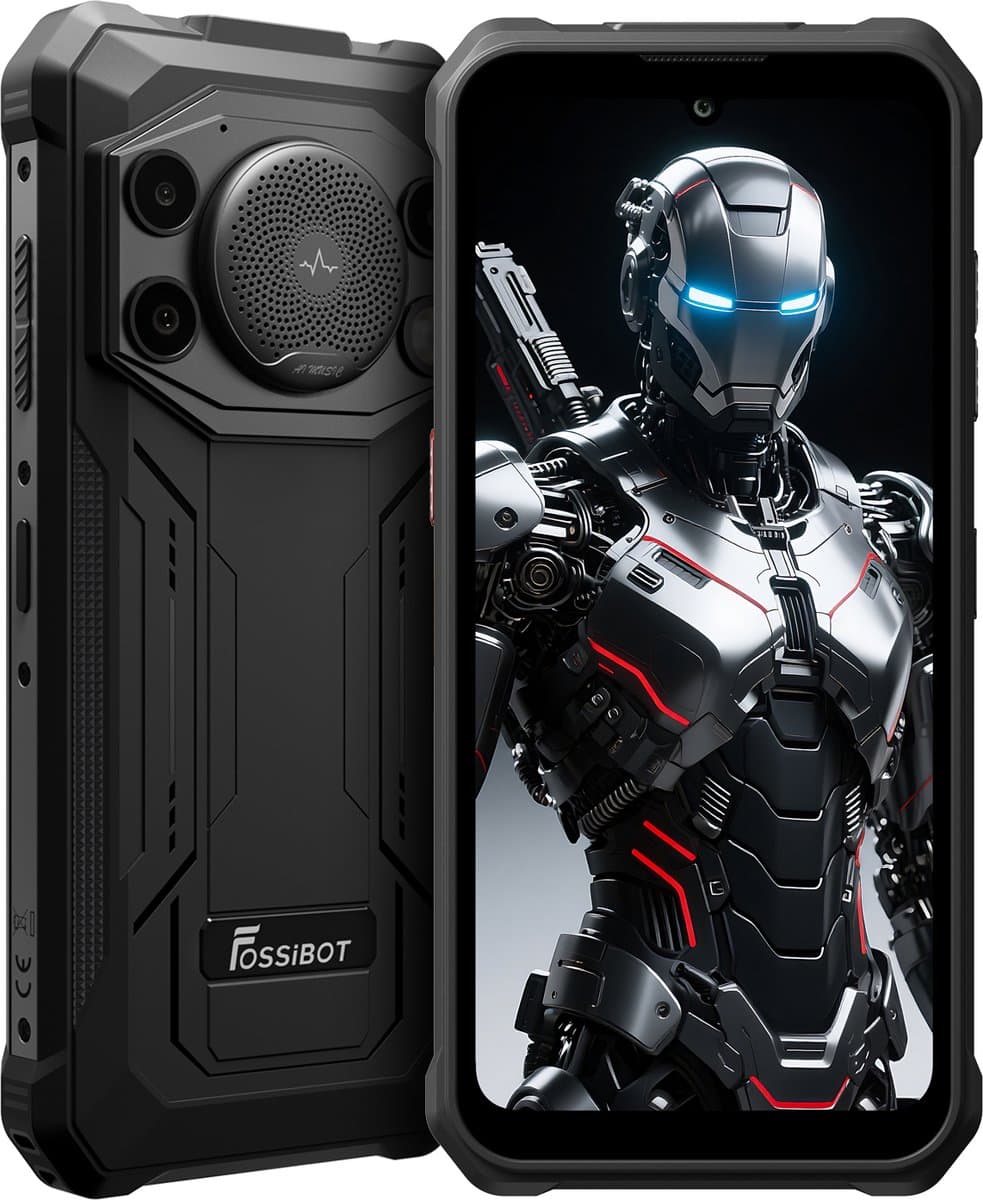 FOSSiBOT F110PRO Robuuste Smartphone - Dual SIM - 8GB RAM - 128GB ROM - 10000mAh - 6,745 inch HD+ IPS Scherm - IP68 Waterdicht Telefoon -Android 15- GPS,NFC,OTG -zwart, ijzergrijs — afbeelding 1