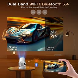 Mini beamer - Projector thuis - Film avond - 260 ANSI lumen - 200 inch - Wit — thumbnail 5